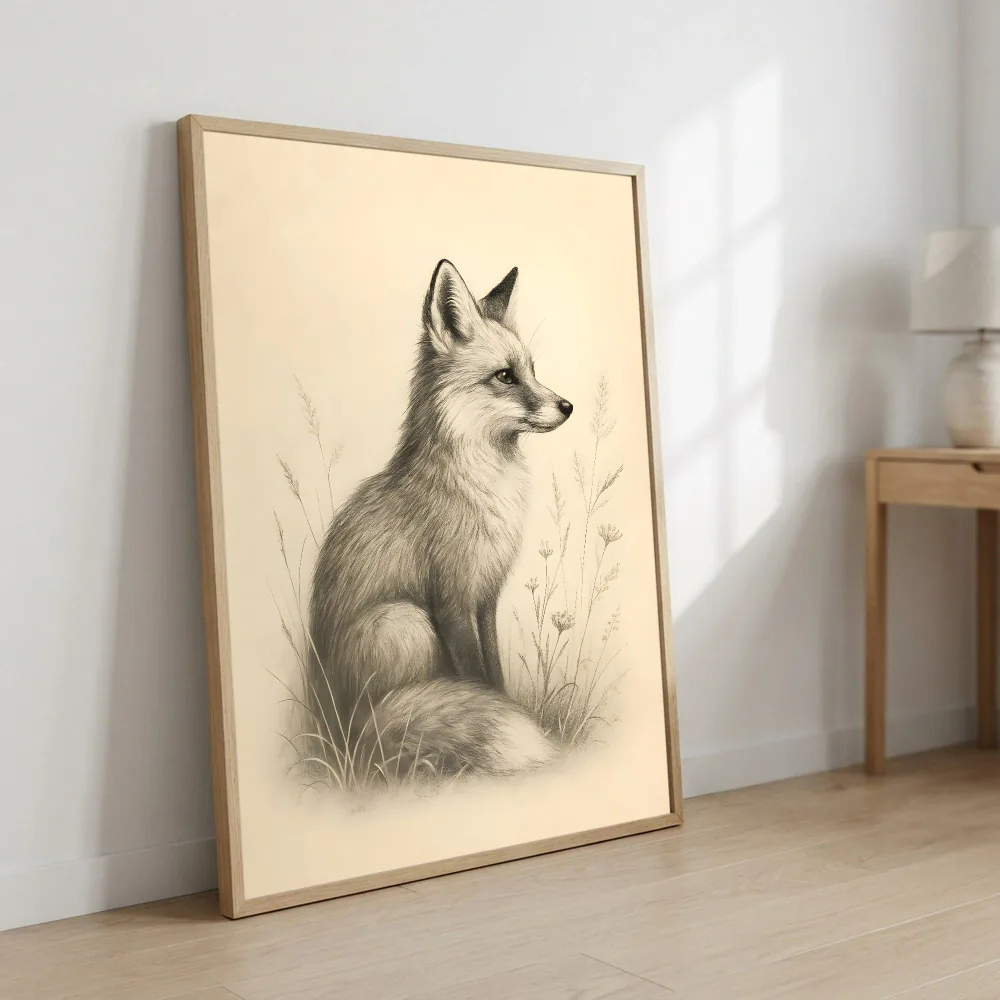 Fox Drawing staged in a office