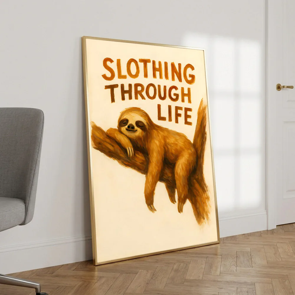 Slothing Through Life staged in a office