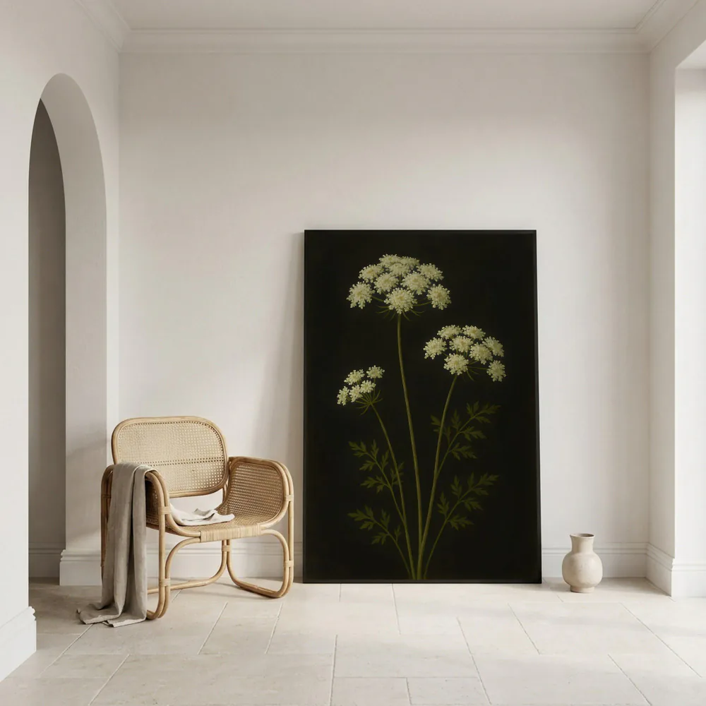 Wildflower Botanical staged in a pale limestone