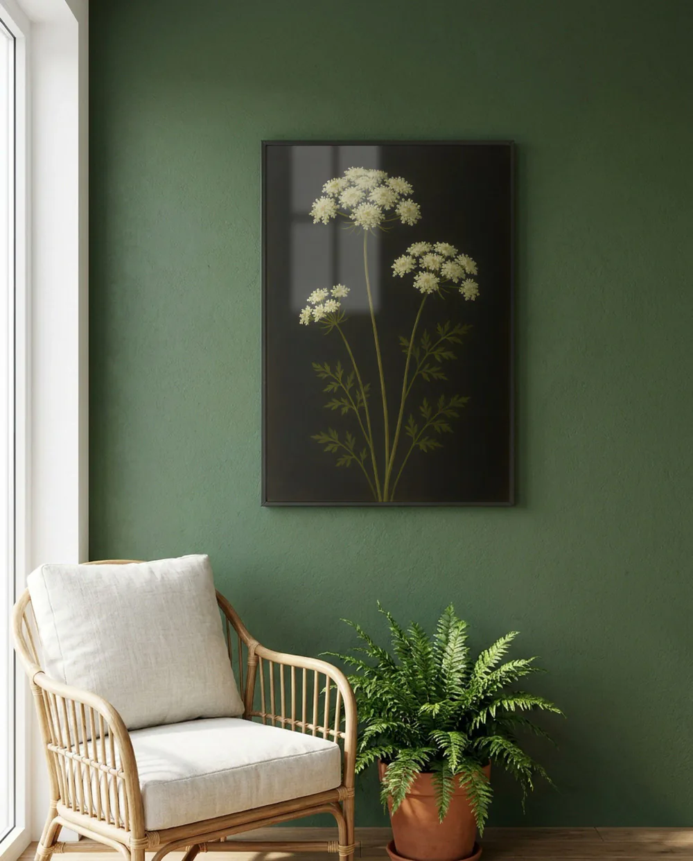 Wildflower Botanical staged in a sunroom