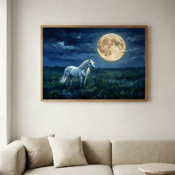 The print in a pale plaster living room