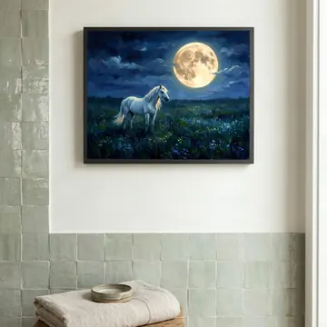 The print in a bathroom