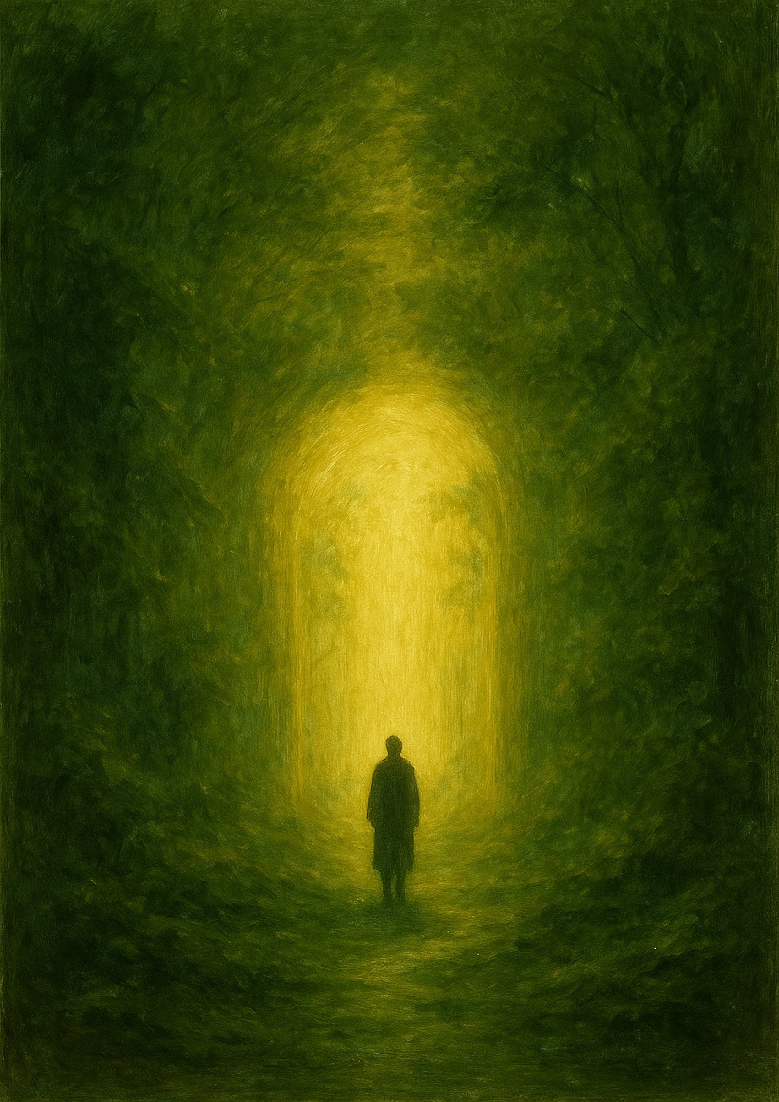 Mystical portal abstract art print at A4 ratio