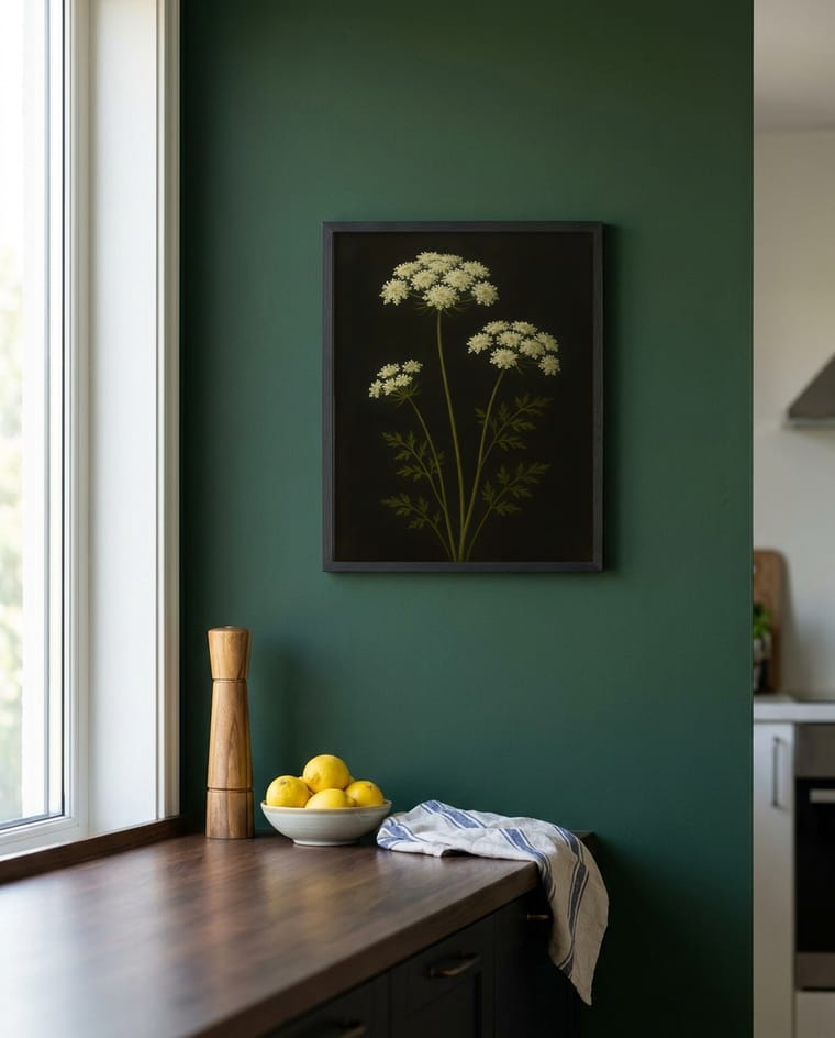 Wildflower Botanical staged in a kitchen counter