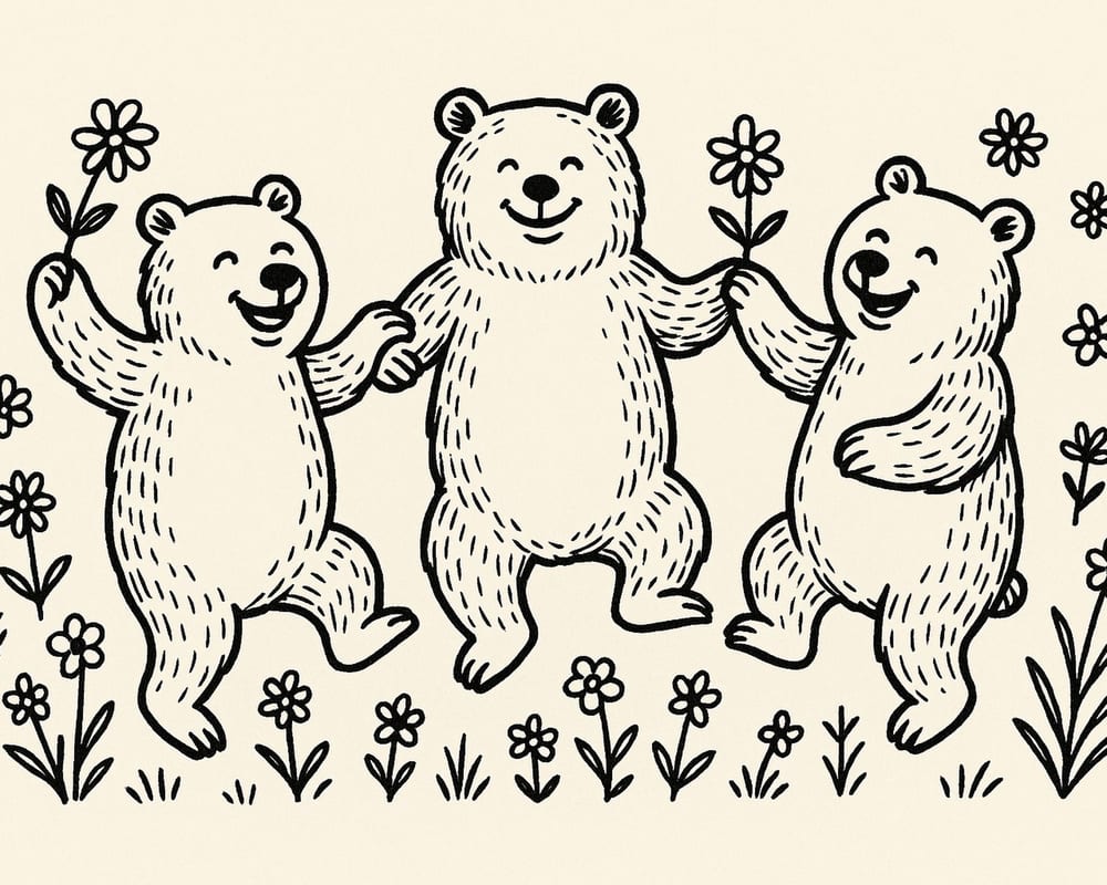 Line-art print reframed to 5:4 frame