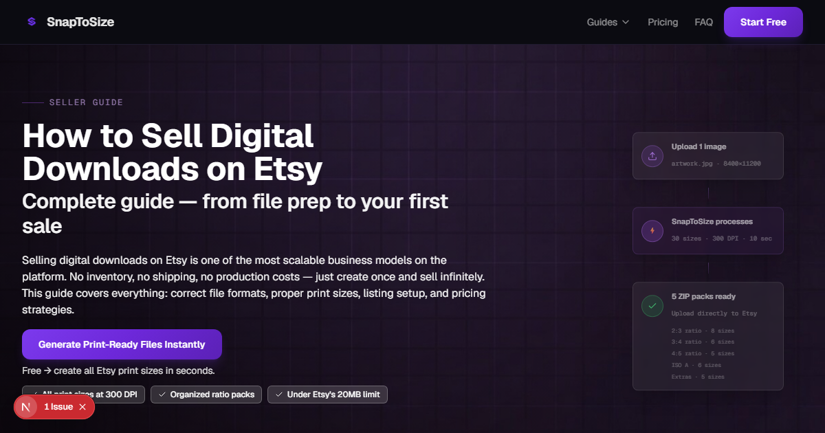 How to Sell Digital Downloads on Etsy — Complete Guide for Printables ...
